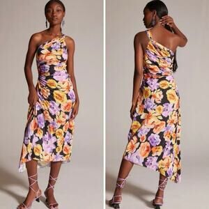 Anthropologie Geisha Designs Asymmetrical
Hem Midi Dress